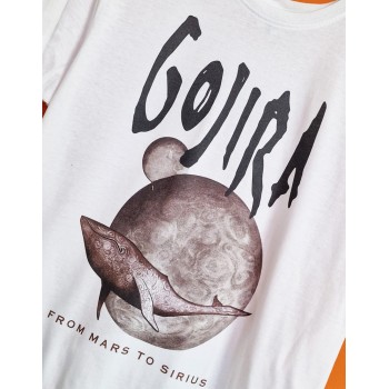 T-shirt bianca gojira from mars to sirius