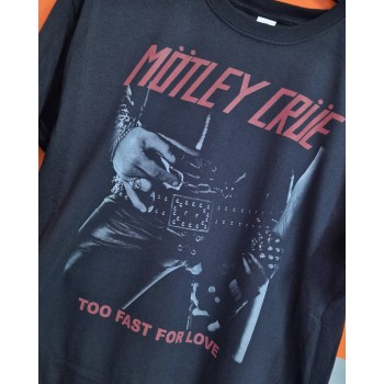 T-shirt nera Motley Crue - too fast for love