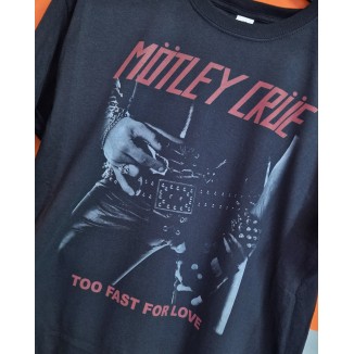 T-shirt nera Motley Crue - too fast for love
