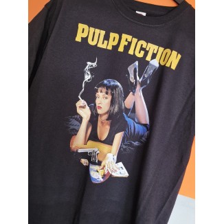 T-shirt nera Pulp fiction