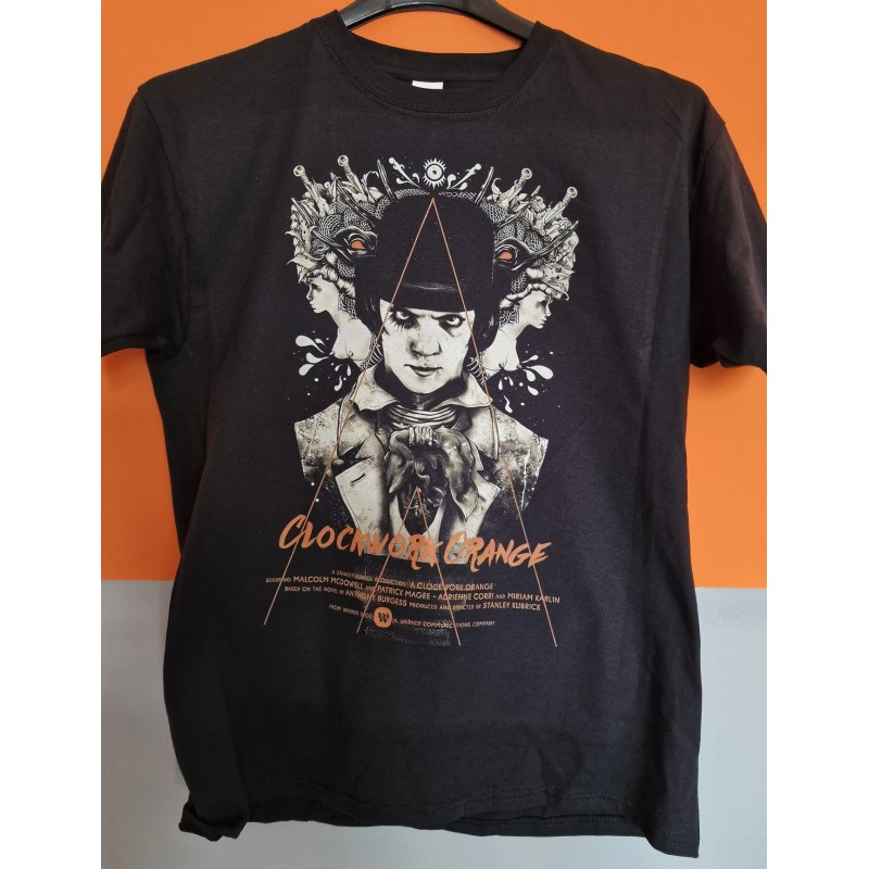 T-shirt nera arancia meccanica