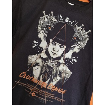 T-shirt nera arancia meccanica