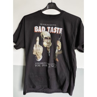 T-shirt Nera "Bad Taste" - Stile Cult Horror | vrz shop
