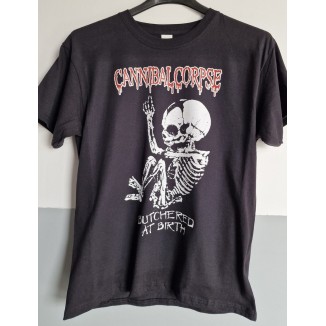 T-shirt nera Cannibal corpse - butchered at birth