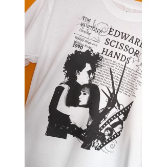 T-shirt bianca Edward mani di forbice