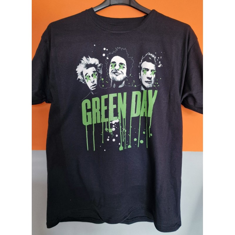 T-shirt nera Green Day 3 faces T-shirt nera Green Day 3 faces