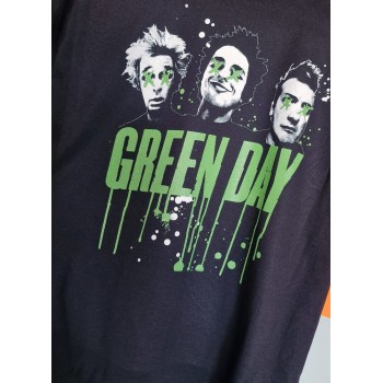 T-shirt nera Green Day 3 faces