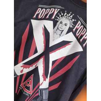 T-shirt nera Poppy am i a girl?