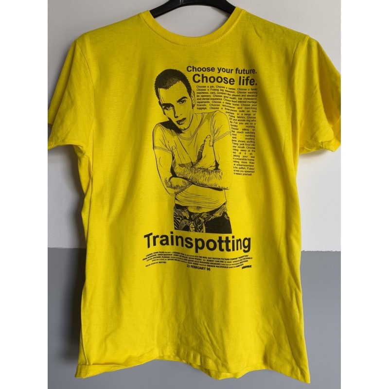 T-shirt gialla Trainspotting