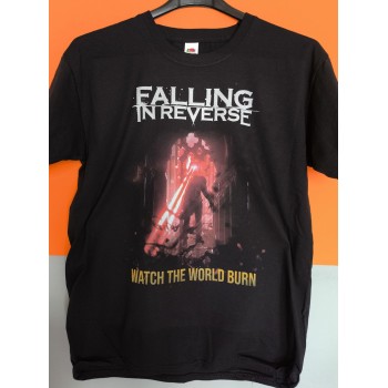 T-shirt Nera Falling in Reverse – Watch the World Burn, Laser Eyes | vrz shop
