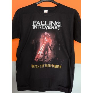 T-shirt Nera Falling in Reverse – Watch the World Burn, Laser Eyes | vrz shop