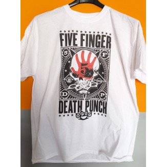 T-shirt Bianca Five Finger Death Punch | vrz shop