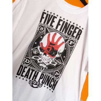 T-shirt bianca Five Finger Death Punch