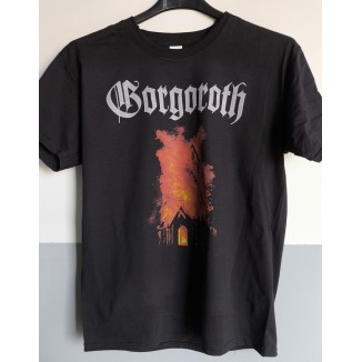 T-shirt Nera Gorgoroth – Vatican in Flames | vrz shop