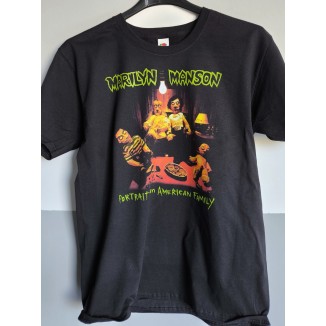 T-shirt Nera Marilyn Manson - Portrait of an American Family | vrz shop