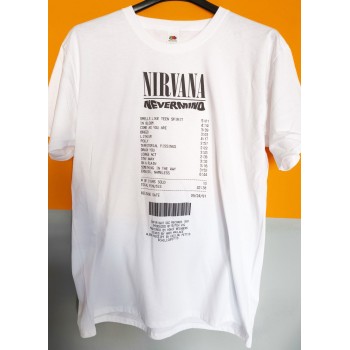 T-shirt Bianca Nirvana - Nevermind Tracklist | vrz shop
