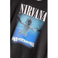 T-shirt Nera Nirvana - Nevermind | vrz shop