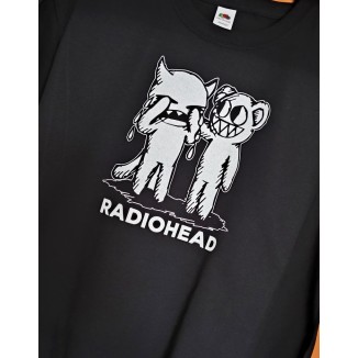 T-shirt Radiohead - cat cry and cat smile