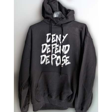 Felpa Nera Luigi Mangione - Deny Depose Defend | vrz shop