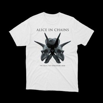 T-shirt Bianca Alice in Chains - "The Devil Put Dinosaurs Here" | vrzshop