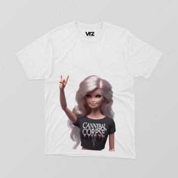 Barbie con maglietta cannibal corpse | vrzshop