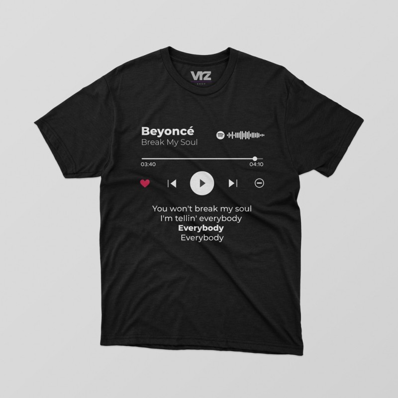 T-shirt Spotify personalizzata con codice di lettura T-shirt Spotify personalizzata con codice di lettura