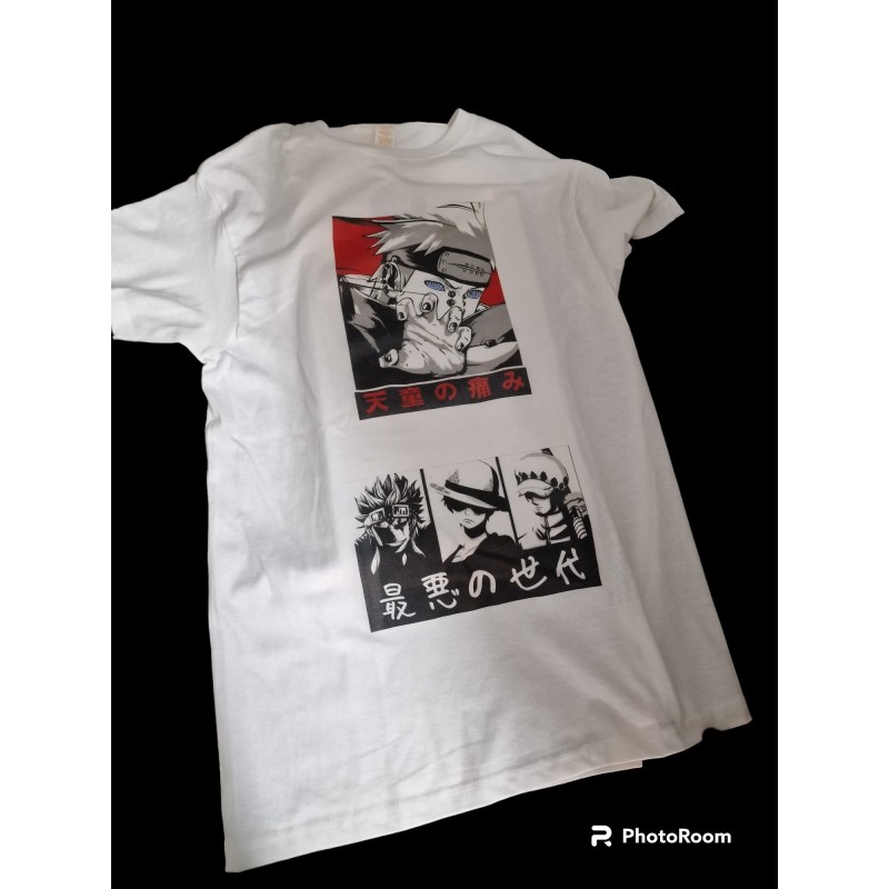 shirt combo pain & Rufy, Kid e Law - prodotto test - misura s