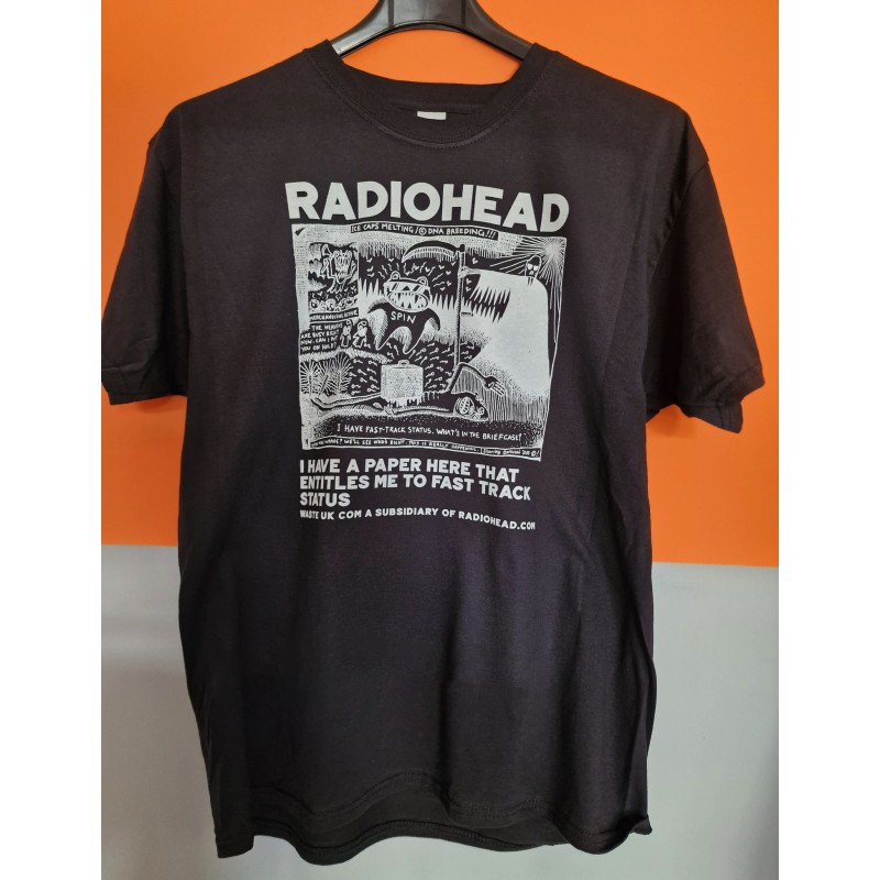 T-shirt nera Radiohead - ice caps melting T-shirt nera Radiohead - ice caps melting