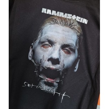 T-shirt nera Rammstein set in sucht